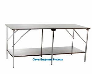 Edelstahl Tisch mit Plateau doppelt CEP 80250