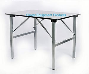Kleine 1,20 m Buffettisch Edelstahl faltbar